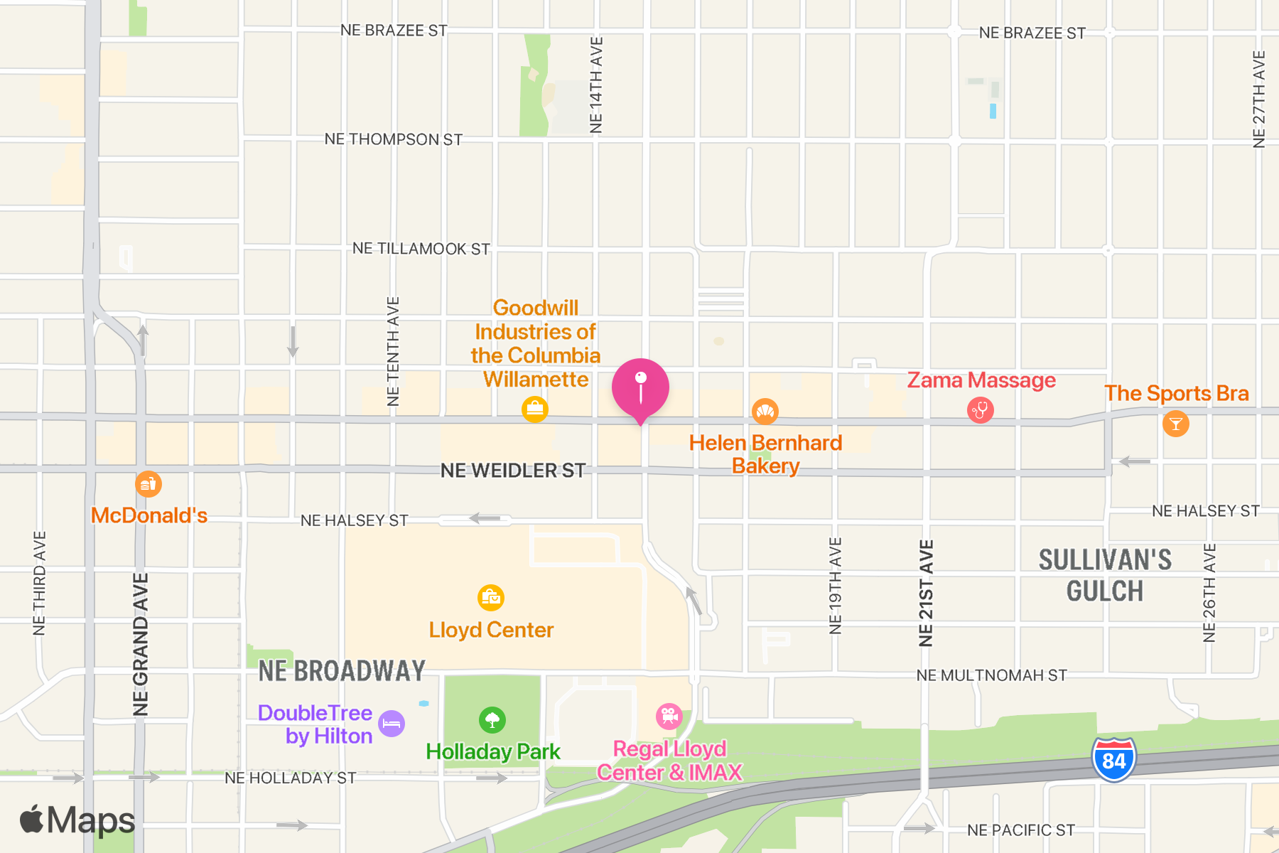 A map showing the location of Capitol.
