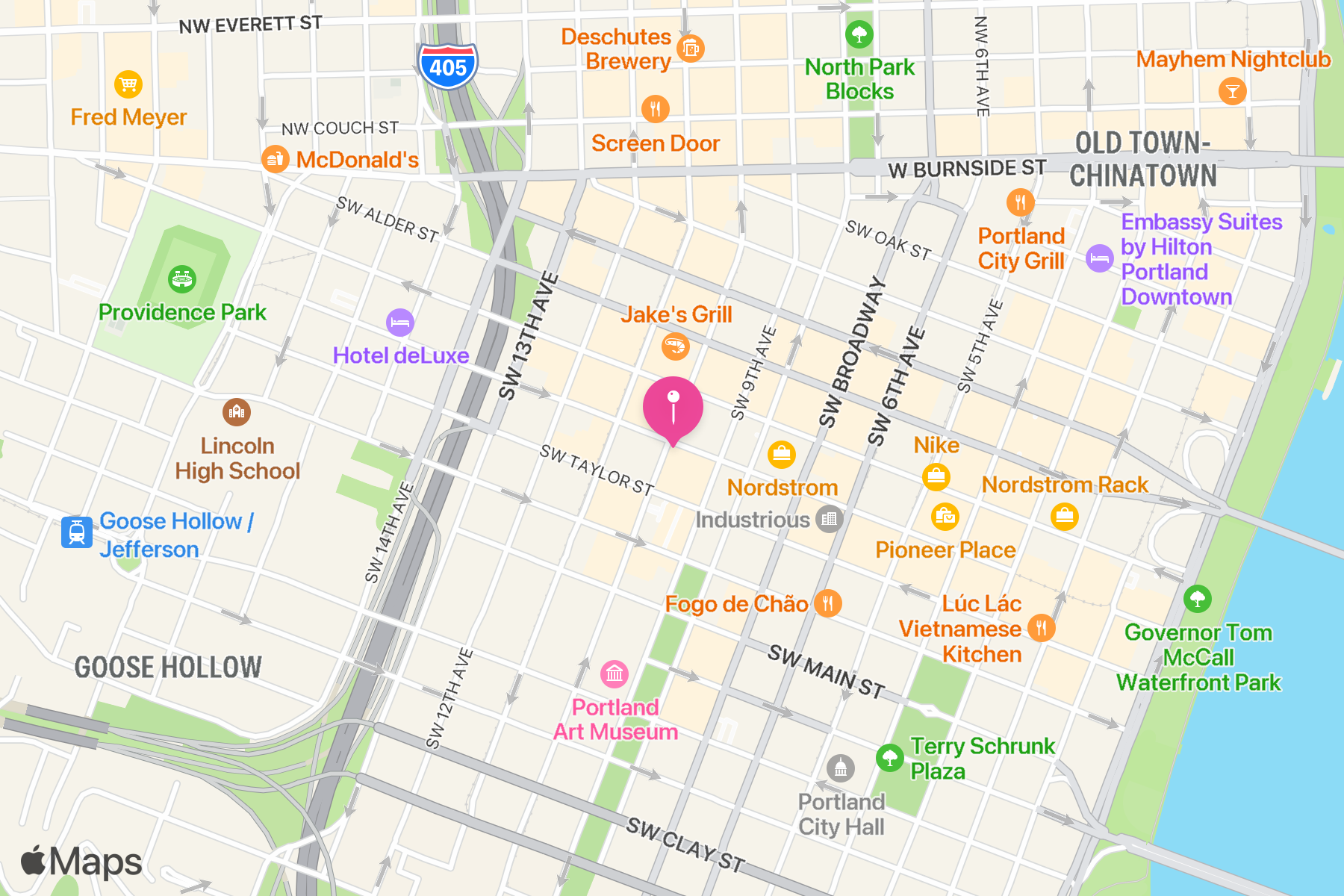 A map showing the location of Case Study Coffee.