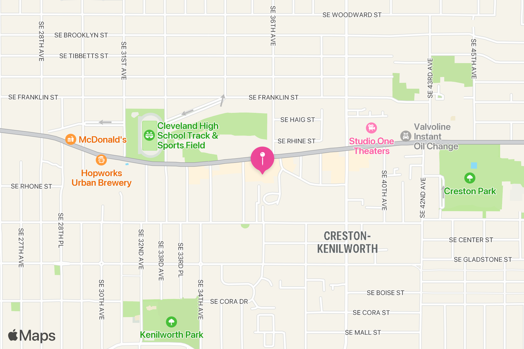 A map showing the location of Jojo.