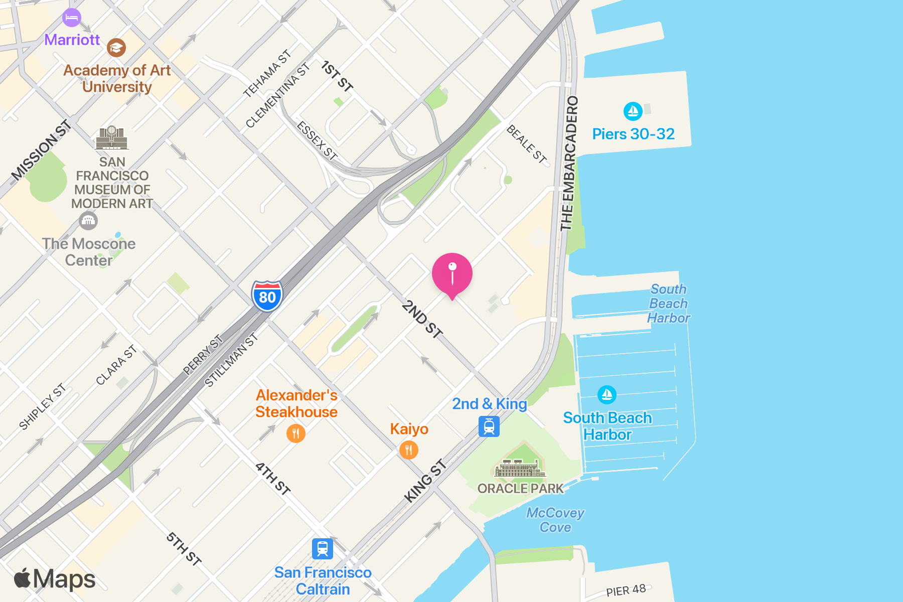 A map showing the location of GitHub HQ 3.0.