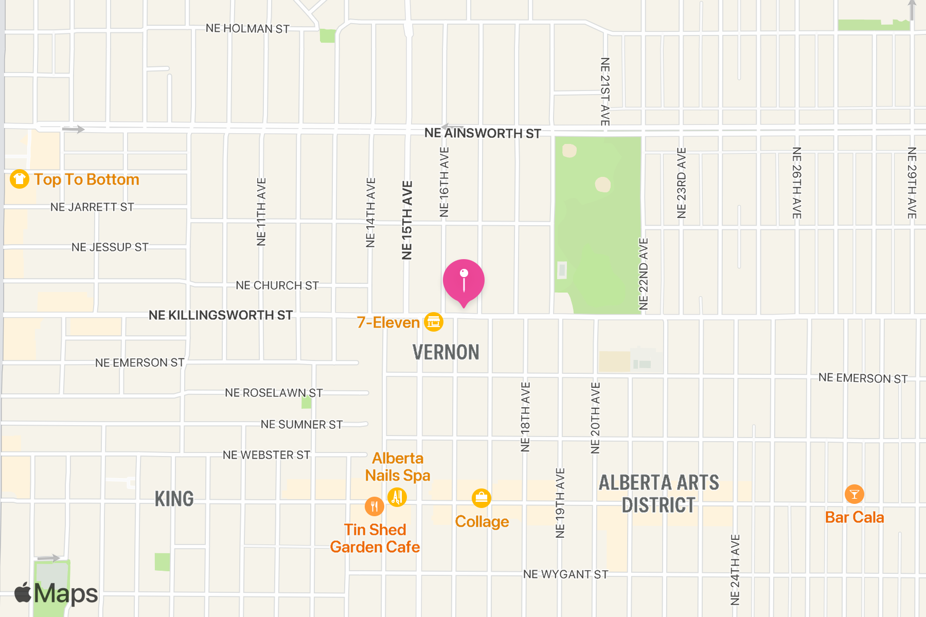 A map showing the location of La Taq.