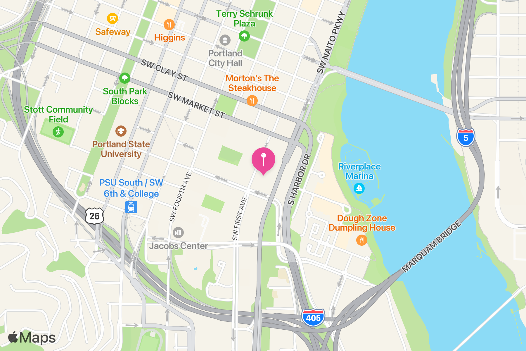 A map showing the location of Spella Caffè.