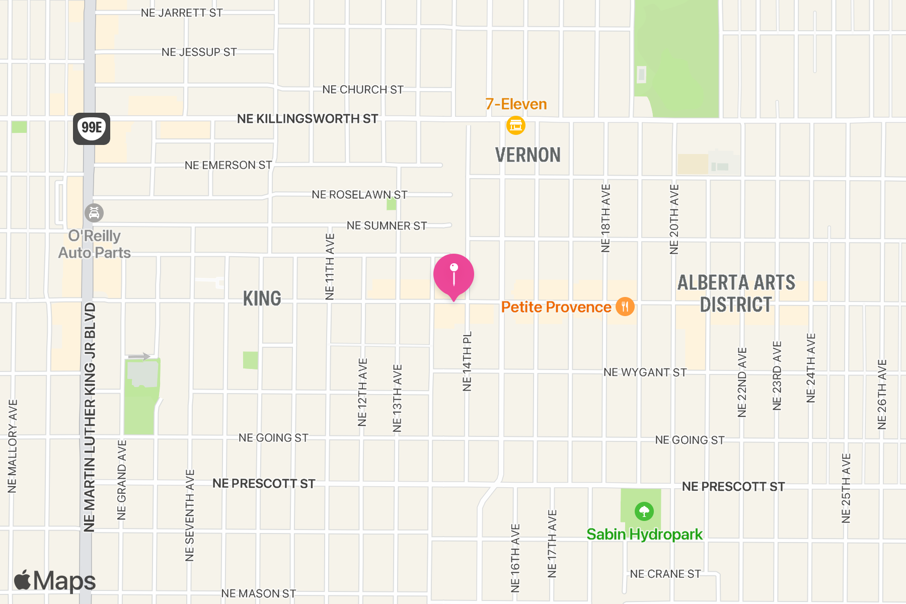 A map showing the location of Case Study Alberta.