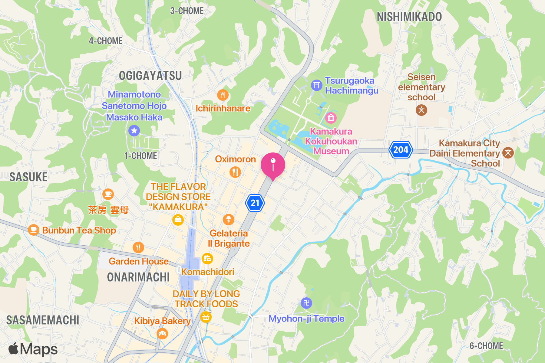 A map showing the location of Verve Coffee Roasters.